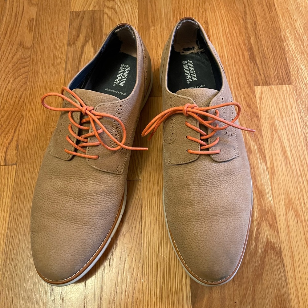 Tan suede shoes, very good condition.